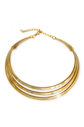 Picture of Alexa Starr 5290-N-G Three-row Choker Necklace- Goldtone